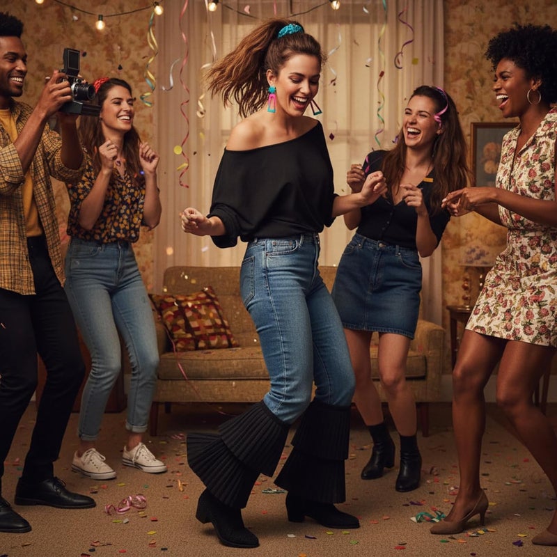 Skicuff Women's Hippie Fringe Boot Covers 60s Leg Warmers Hippie Costume Accessories for Adults, Standard Size, Average Size - Image 5